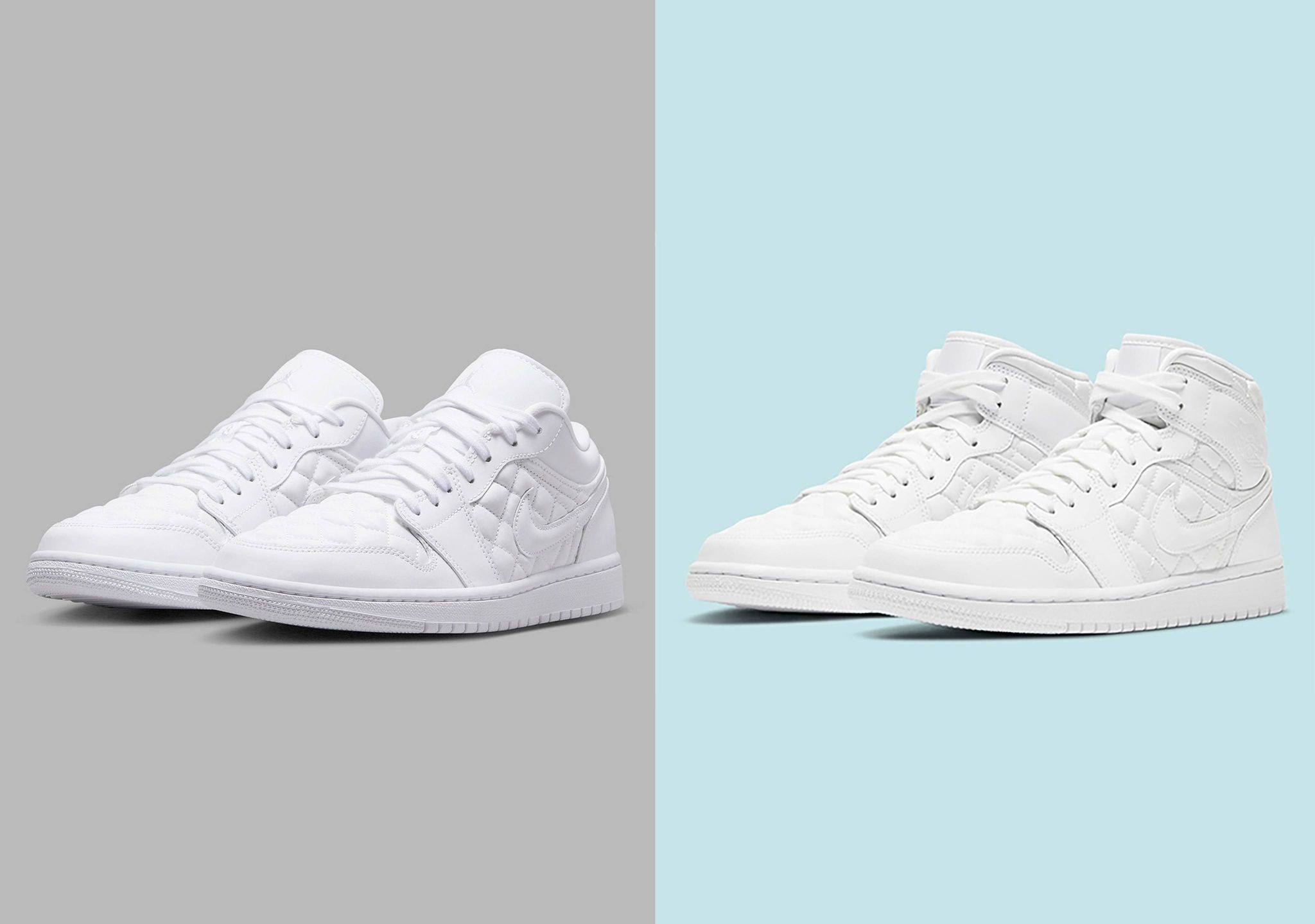 Air Jordan 1 Quilted White – Cặp đôi màu trắng với chất liệu lạ mắt