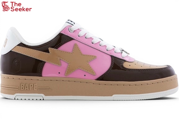 A-Bathing-Ape-Bape-Sta-#6-Patent-Brown-Pink-1M30-191-306-/-1M30-291-306-/-001FWM301306-BRW