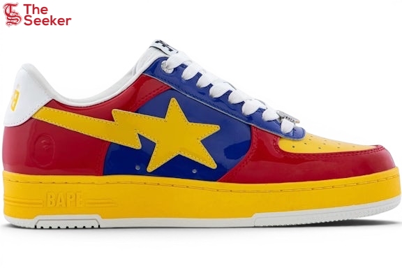 A-Bathing-Ape-Bape-Sta-#6-Patent-Red-Yellow-Blue-1M30-191-329-/-1M30-291-329-/-001FWM301329-RED