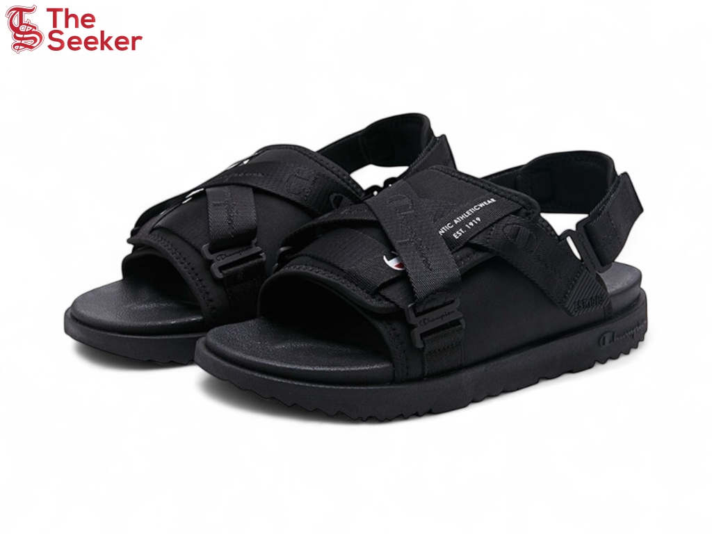 Champion Campus Format Sandal Triple Black