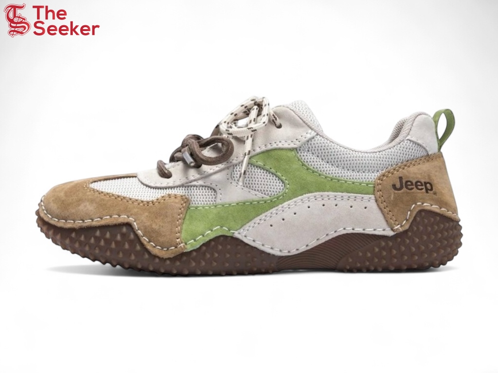 Jeep Retro Outdoor Sneakers Non-Slip Grey Green (Women's)