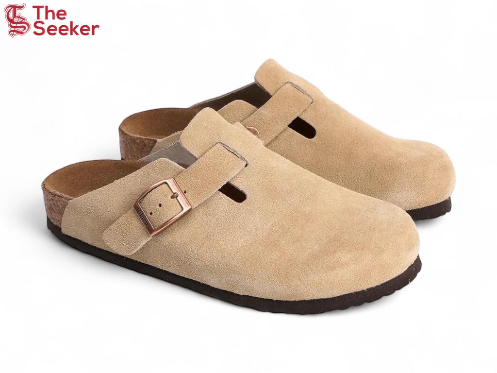 Jeep Unisex Cork Sole Slip-On Clogs Khaki