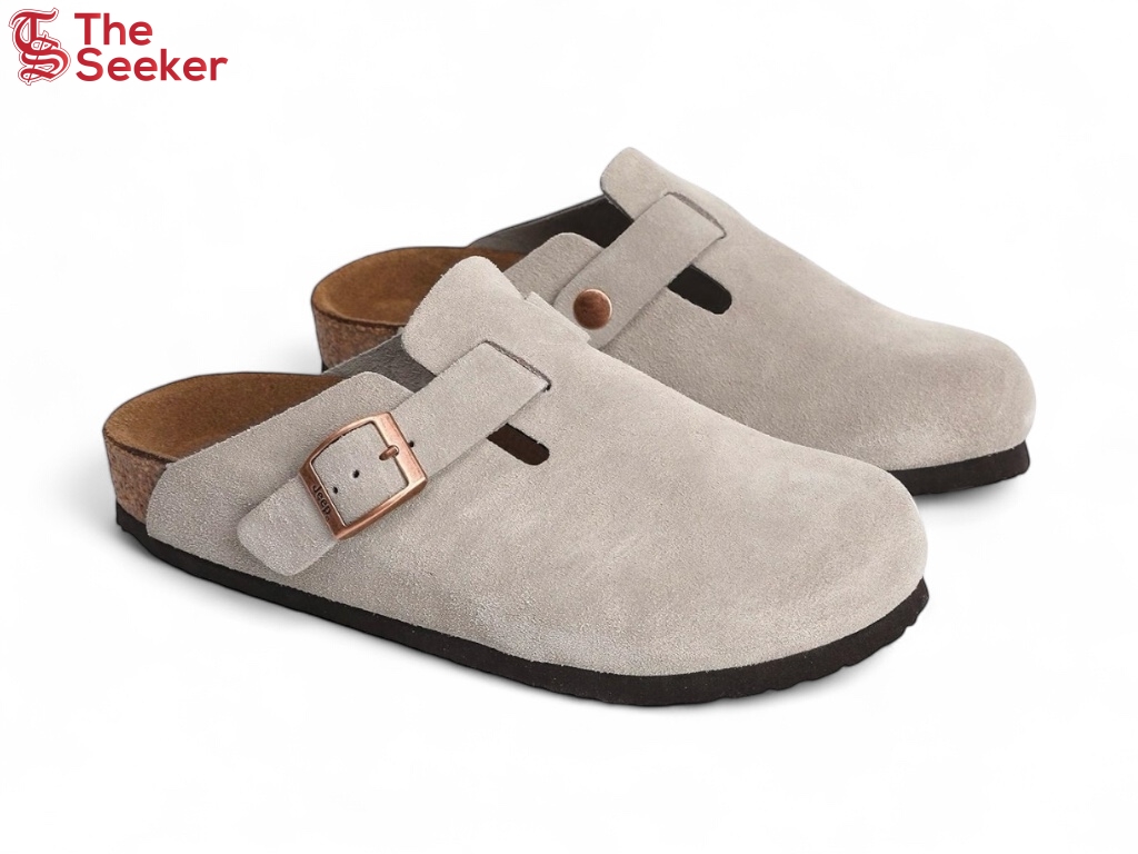 Jeep Unisex Cork Sole Slip-On Clogs Taupe