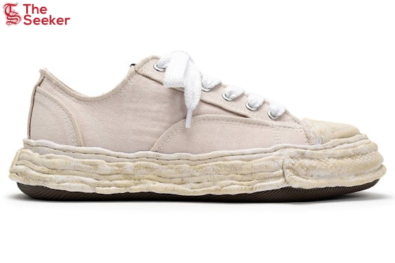 Maison-Mihara-Yasuhiro-Peterson-23-OG-Sole-Vintage-Effect-Embroidered-Canvas-Low-Beige-A15FW722-BEI
