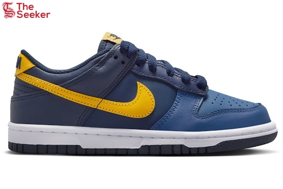 Nike-Dunk-Low-Midnight-Navy-Obsidian-Maize-(GS)-FB9109-403