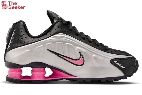 Nike-Shox-R4-Black-Metallic-Silver-Pinksicle-(GS)-CW2626-006