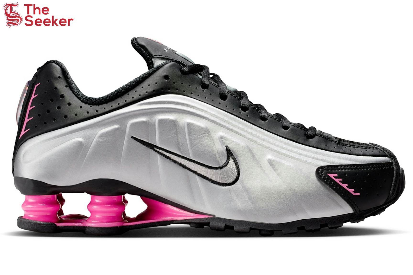 Nike-Shox-R4-Black-Metallic-Silver-Pinksicle-(Women's)-AR3565-012
