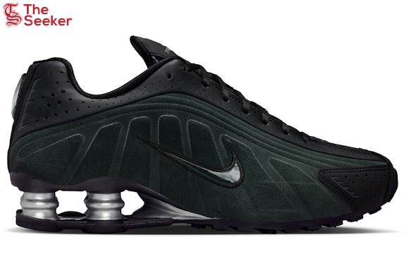 Nike-Shox-R4-Black-Silver-Seaweed-(Women's)-HQ7739-002