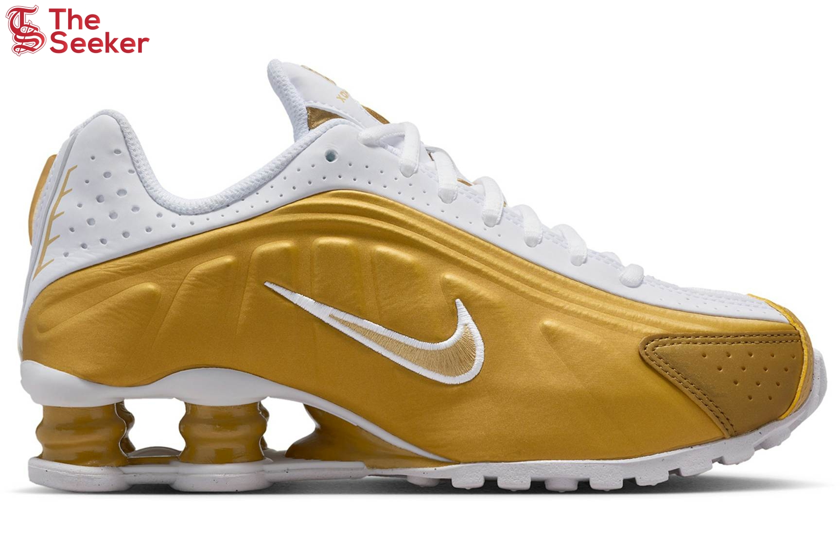 Nike-Shox-R4-Metallic-Gold-White-(GS)-CW2626-700