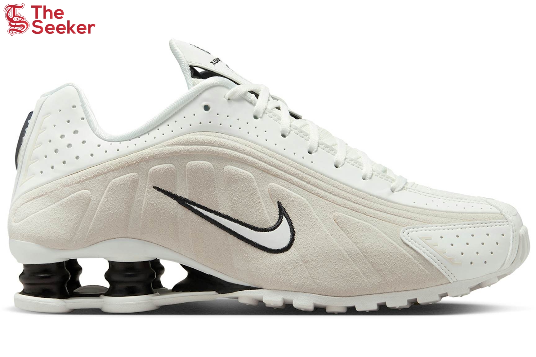 Nike-Shox-R4-White-Black-Suede-(Women's)-HQ7739-100