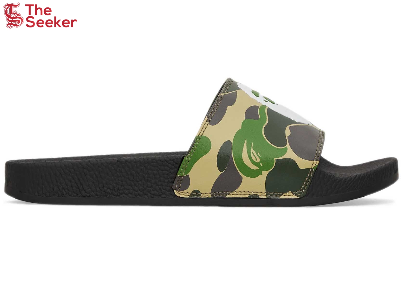 A Bathing Ape ABC Camo Slide Green