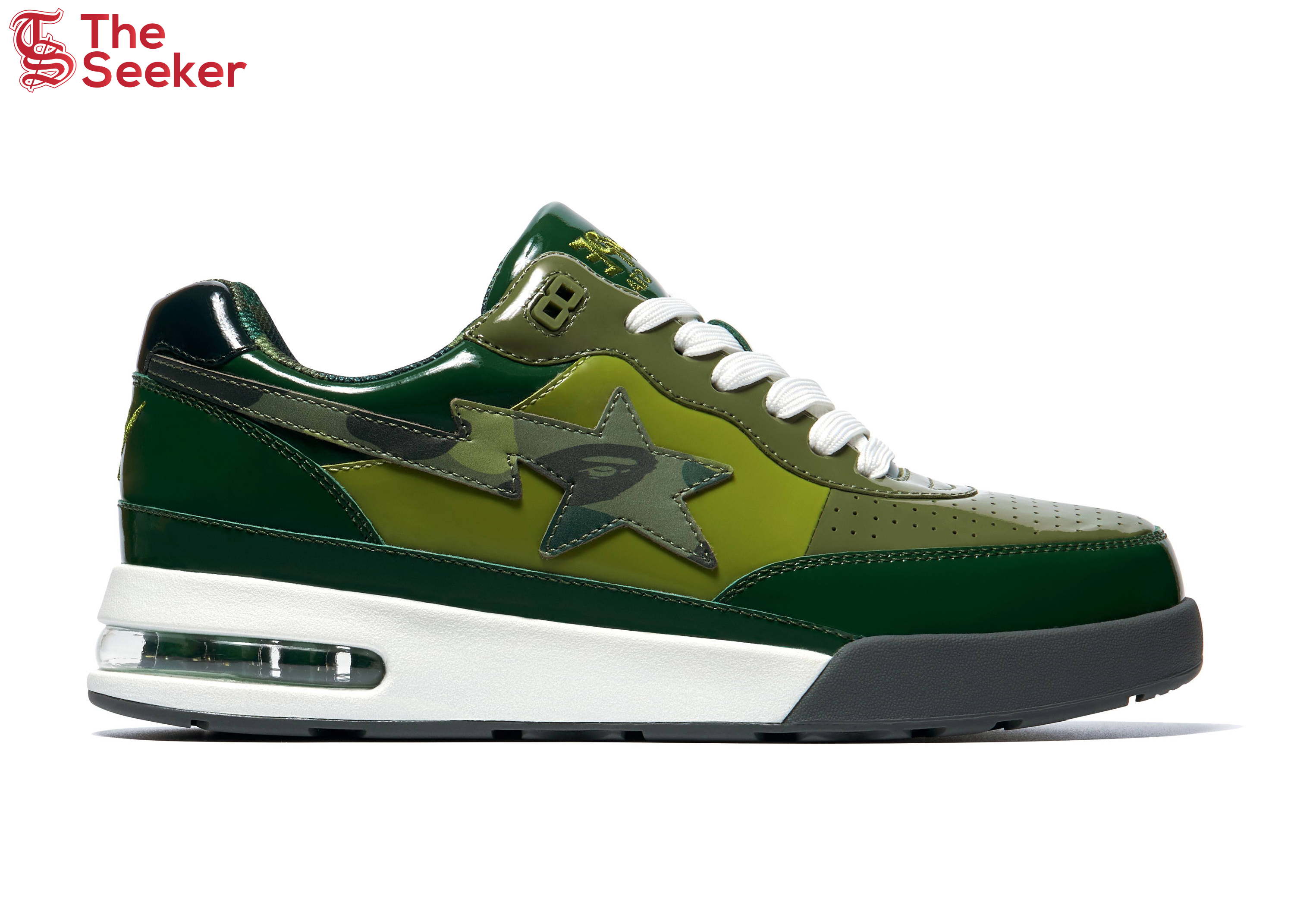 A Bathing Ape Bape Road Sta Patent Leather Green (2022)