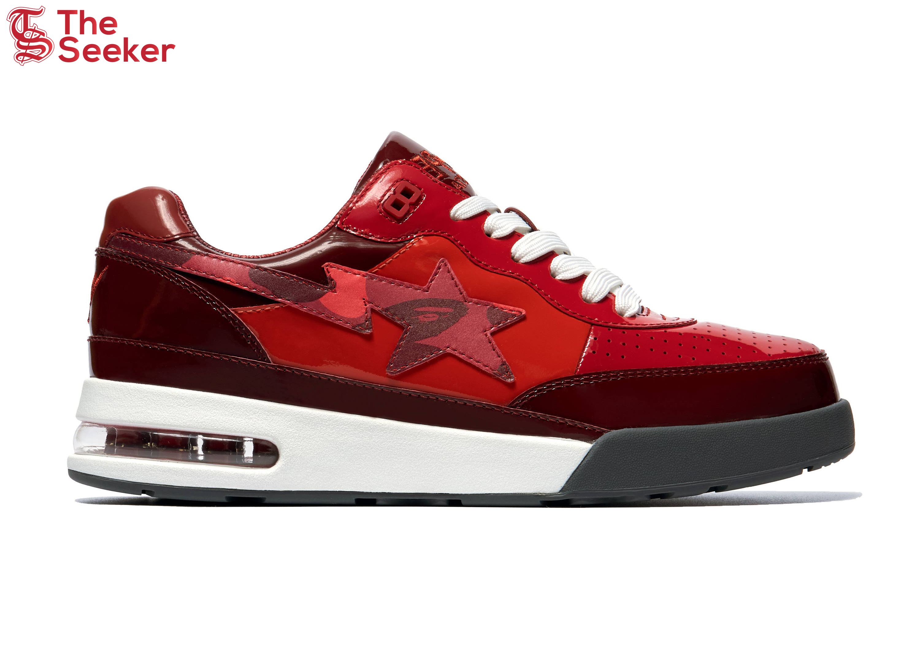 A Bathing Ape Bape Road Sta Patent Leather Red (2022)