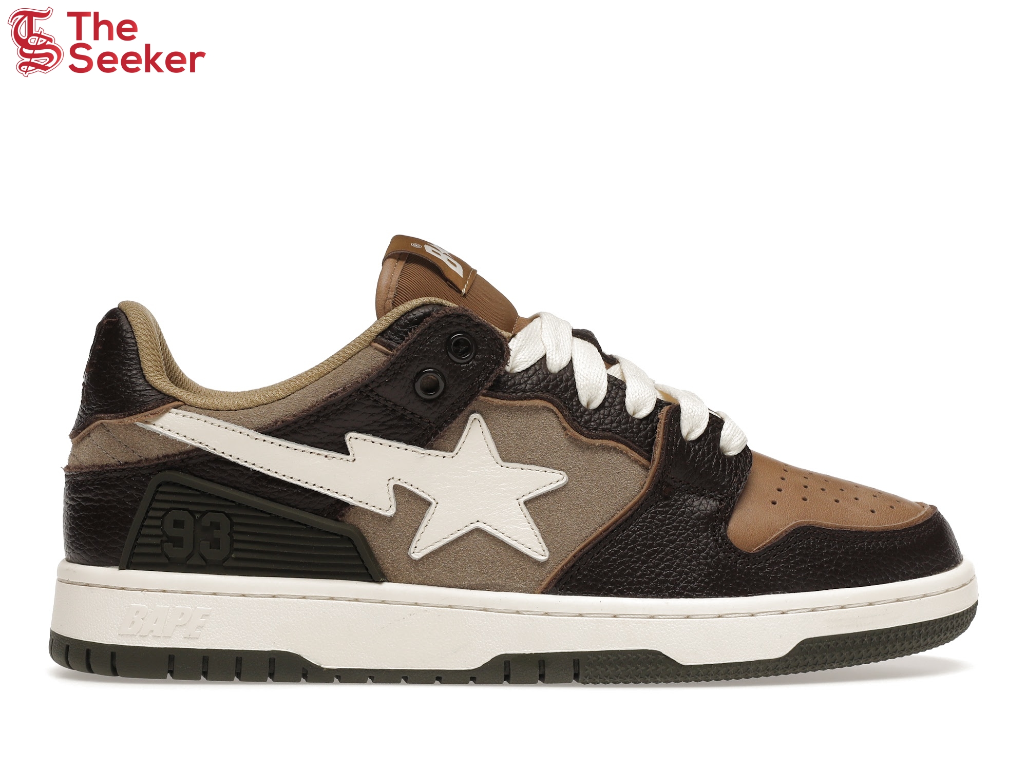 A Bathing Ape Bape SK8 Sta Brown Ivory