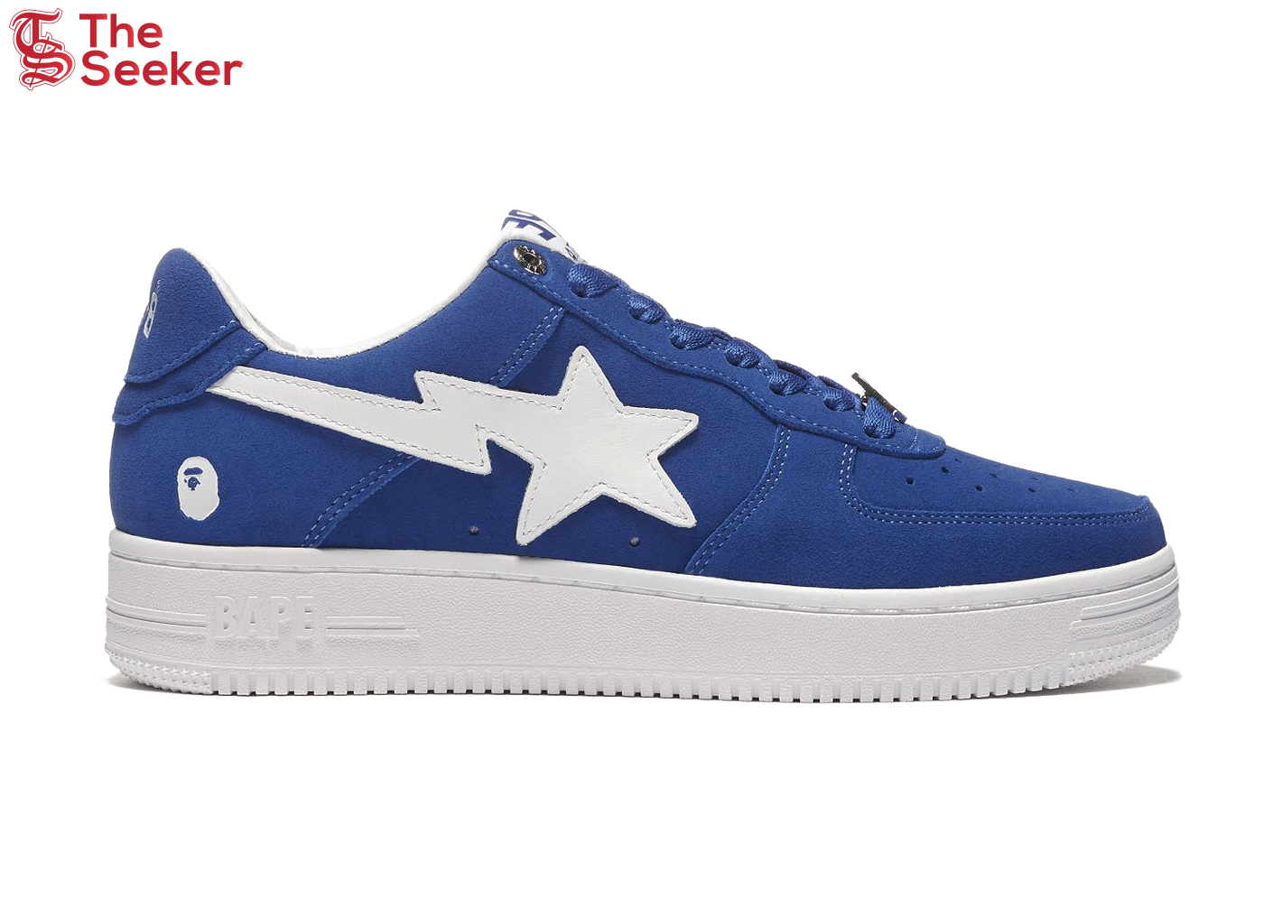 A Bathing Ape Bape Sta Low Blue Suede