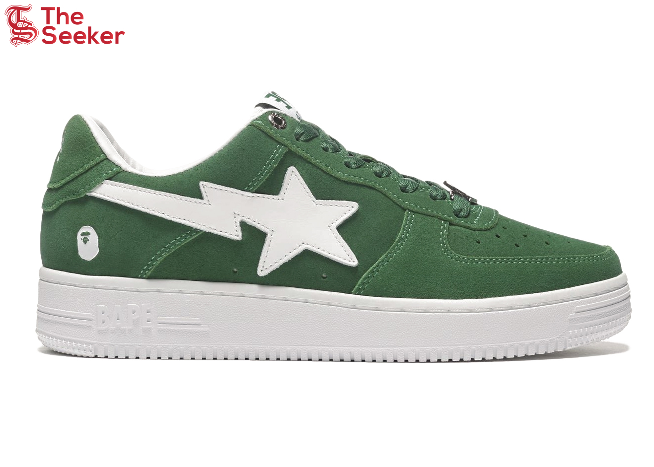 A Bathing Ape Bape Sta Low Green Suede