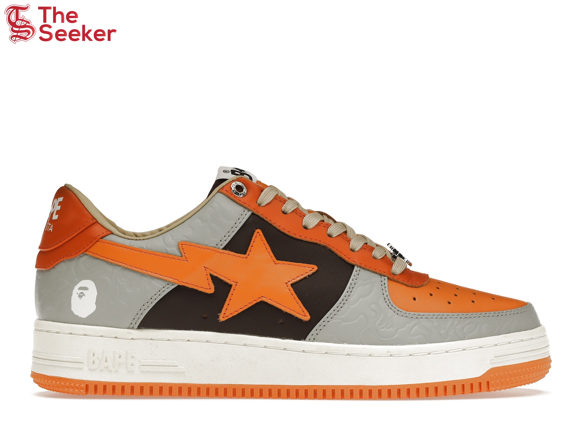 A Bathing Ape Bape Sta Low Grey Orange