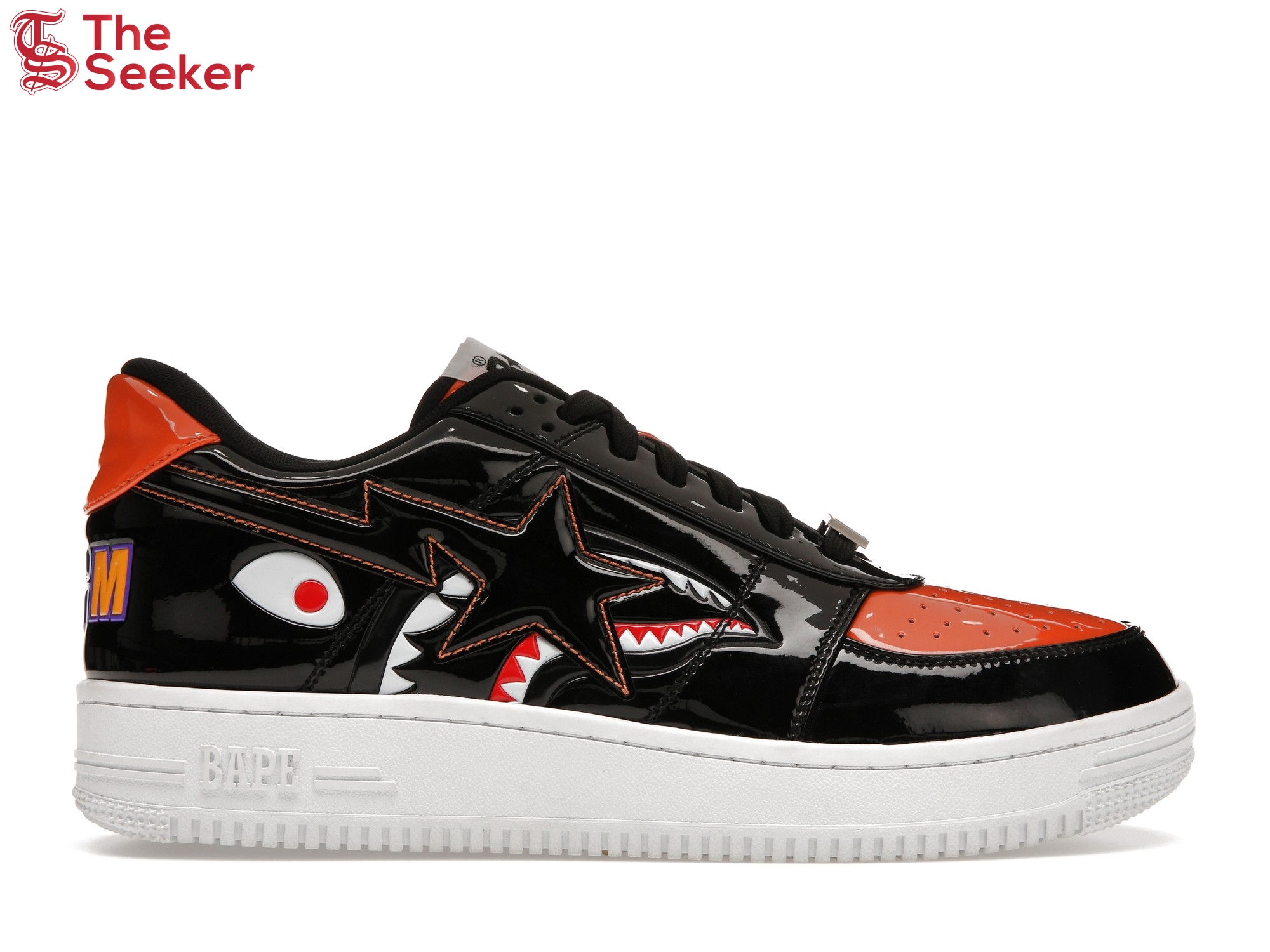 A Bathing Ape Bape Sta Low Mad Shark Black Orange