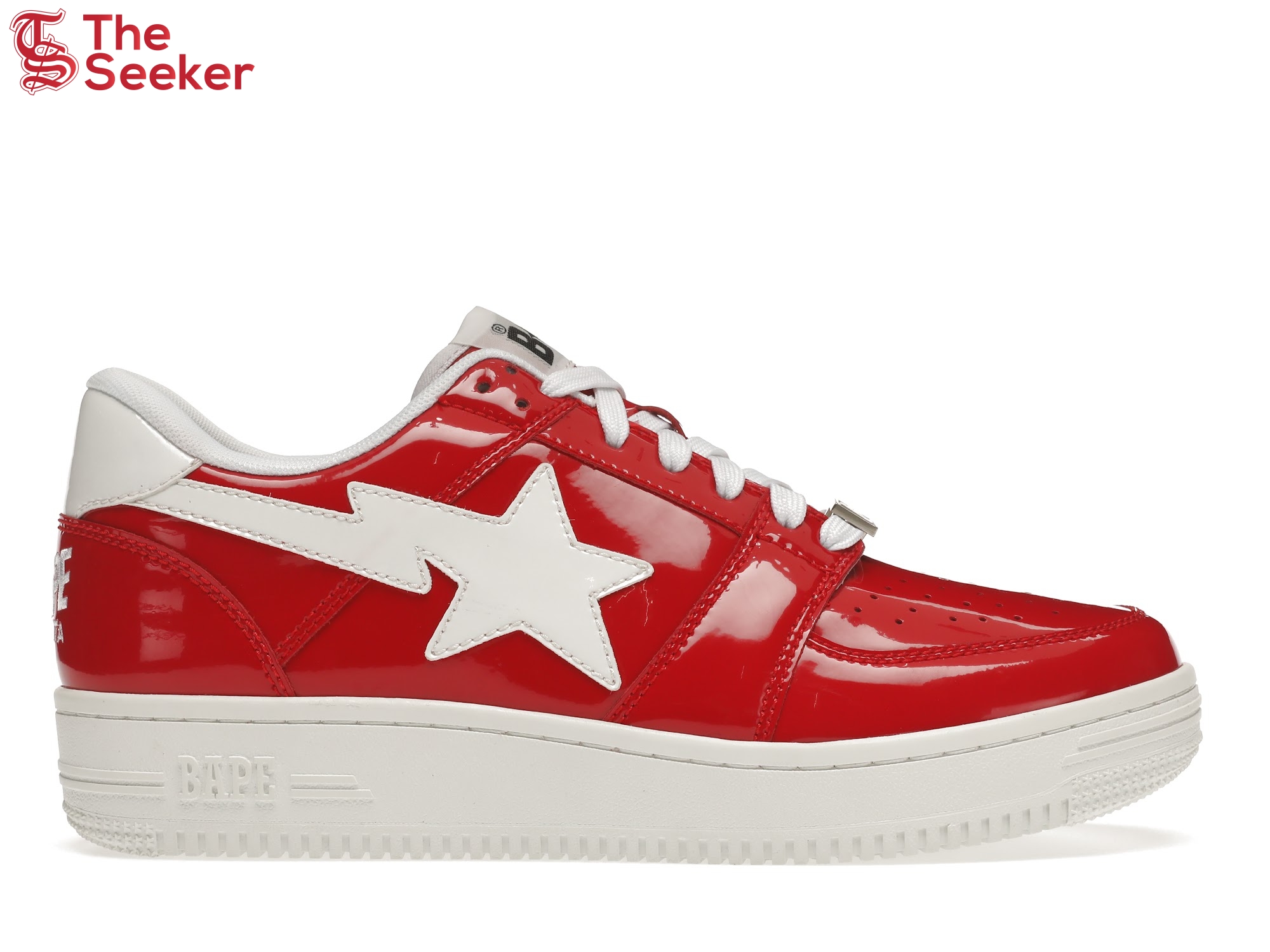 A Bathing Ape Bape Sta Low Patent Red