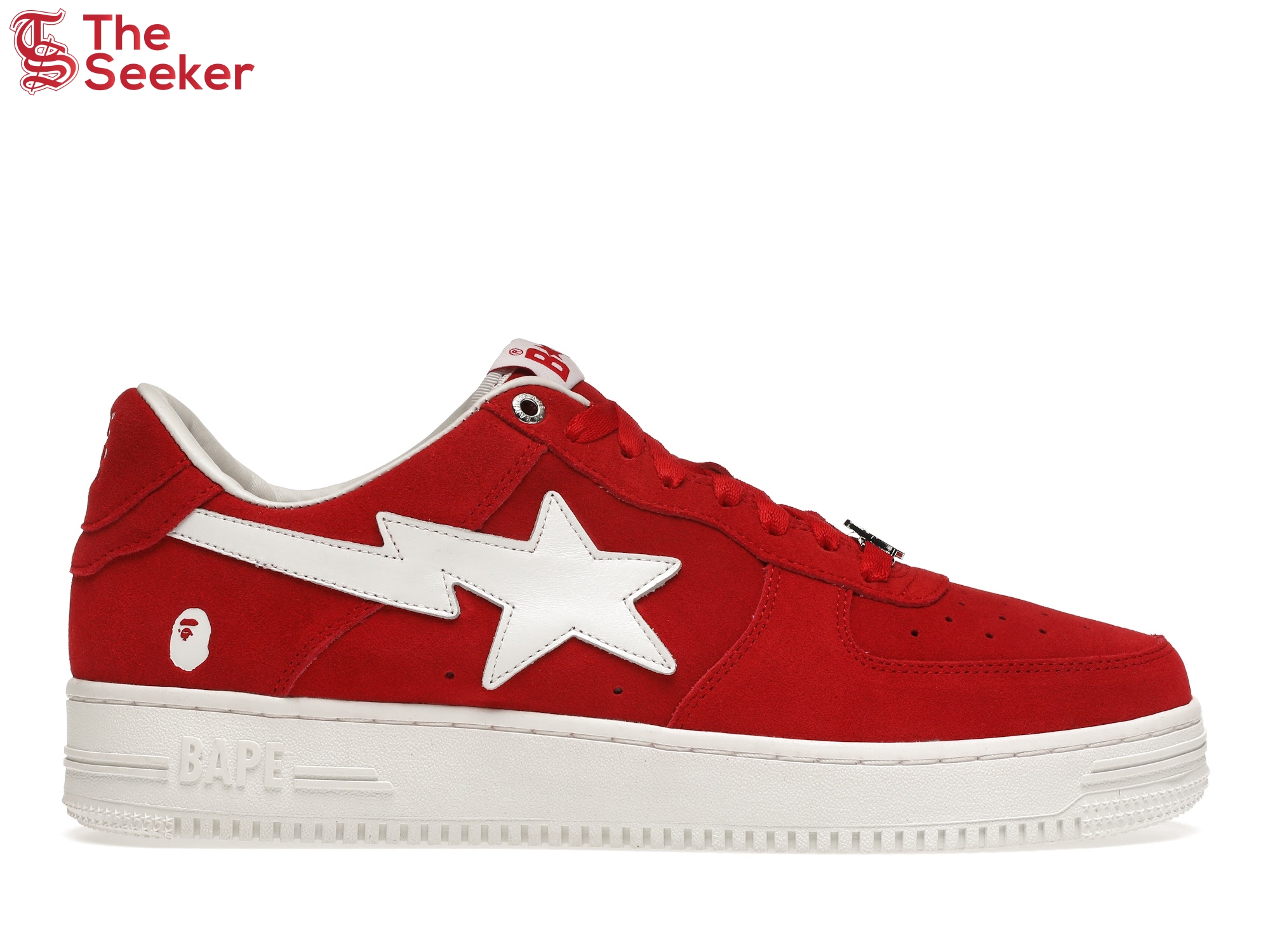 A Bathing Ape Bape Sta Low Red Suede