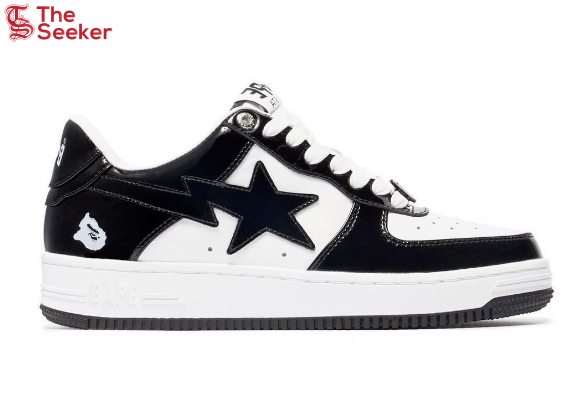 A Bathing Ape Bape Sta Patent Leather Black White