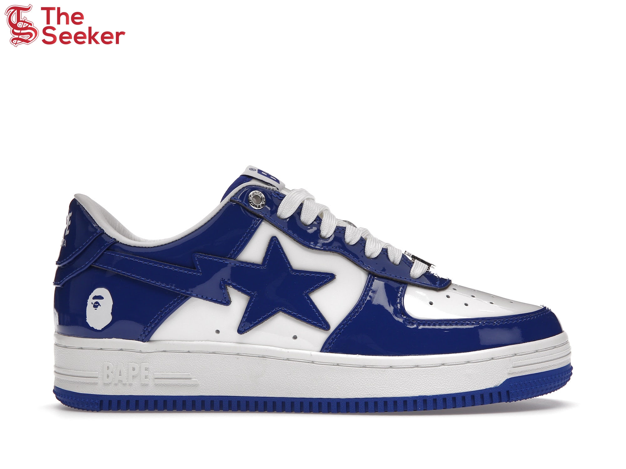 A Bathing Ape Bape Sta Patent Leather White Blue (2023)