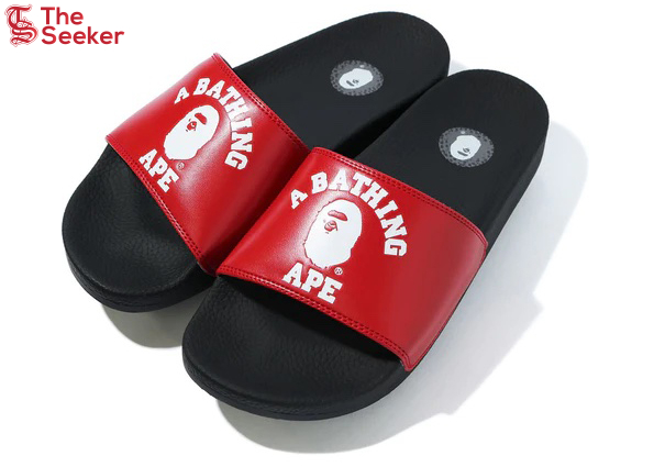 A Bathing Ape College Slide Sandals Red (FW22)