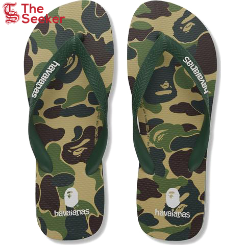 A Bathing Ape Havaianas Green Camo