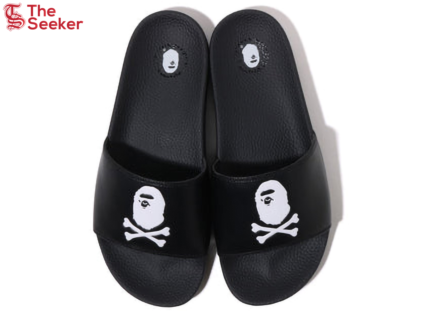 A Bathing Ape Slide Sandals Crossbone Black