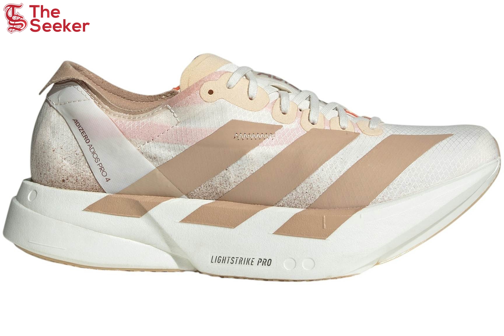adidas Adizero Adios Pro 4 Chalk White Warm Sandstone Semi Impact Orange (Women's)