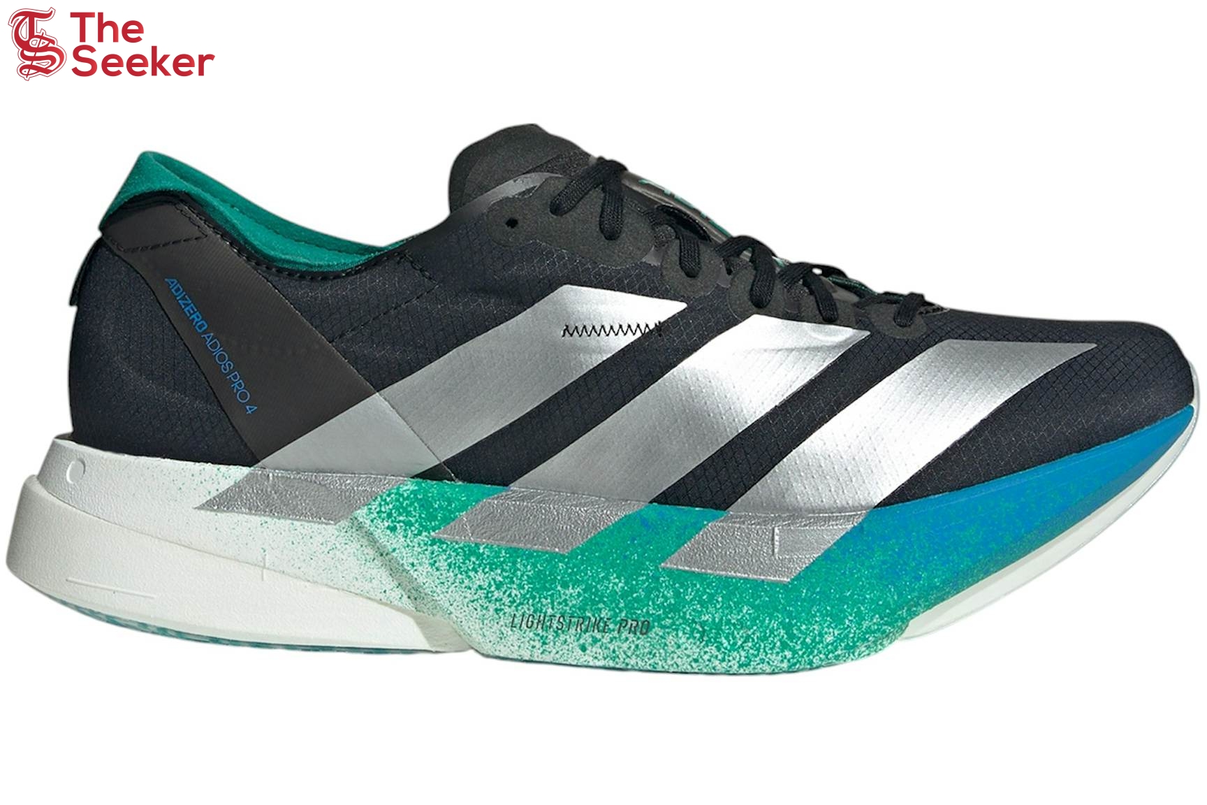 adidas Adizero Adios Pro 4 Core Black Matte Silver Glory Green