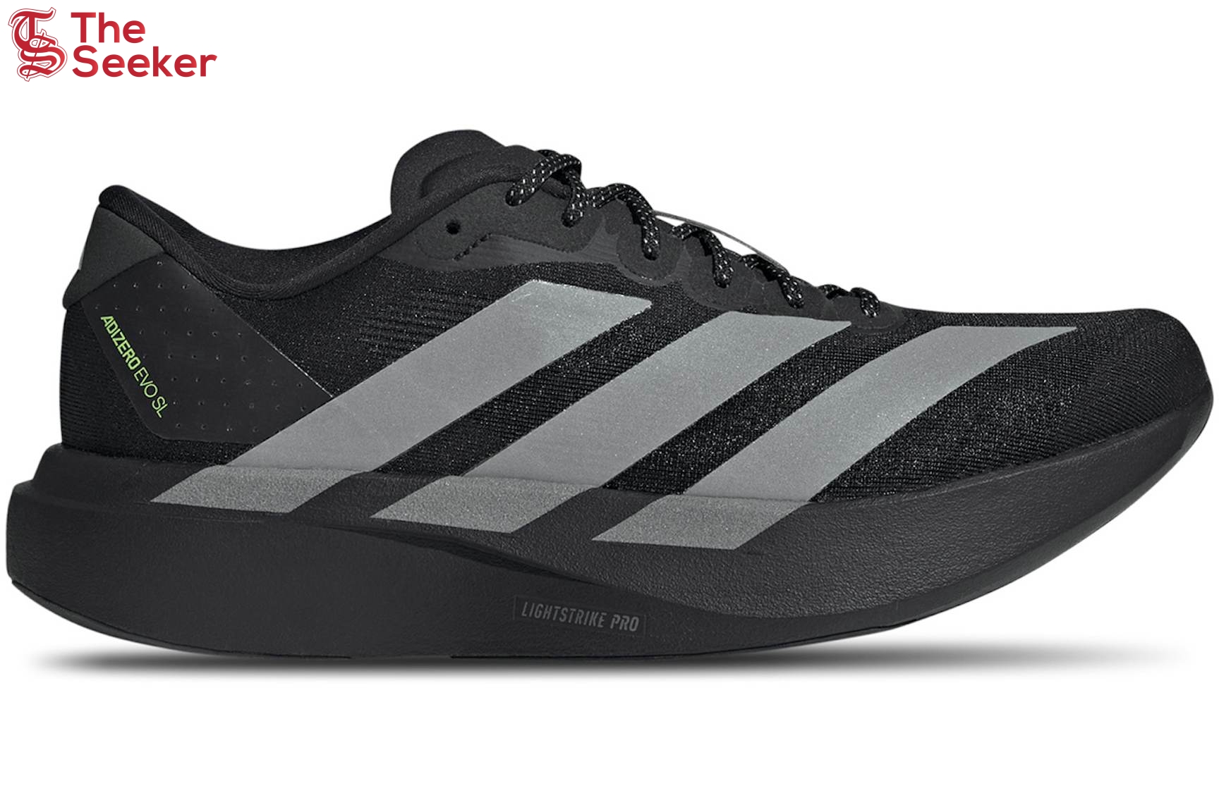 adidas-Adizero-Evo-SL-Black-Silver-Metallic-Signal-Green-KJ1365