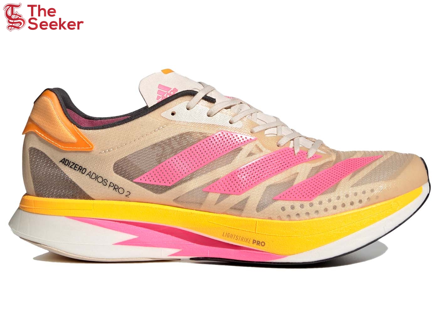 adidas Adizero Adios Pro 2 Halo Ivory Pink Solar Gold