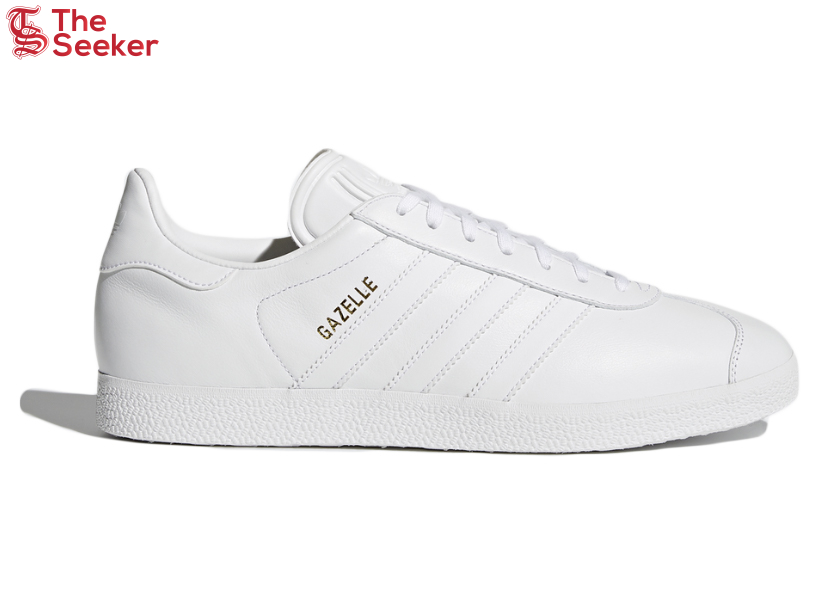 adidas Gazelle White/White-Gold Metallic