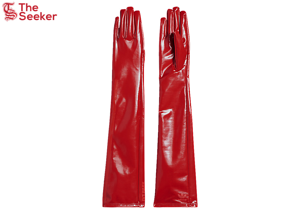 adidas Ivy Park Faux Latex Gloves Red