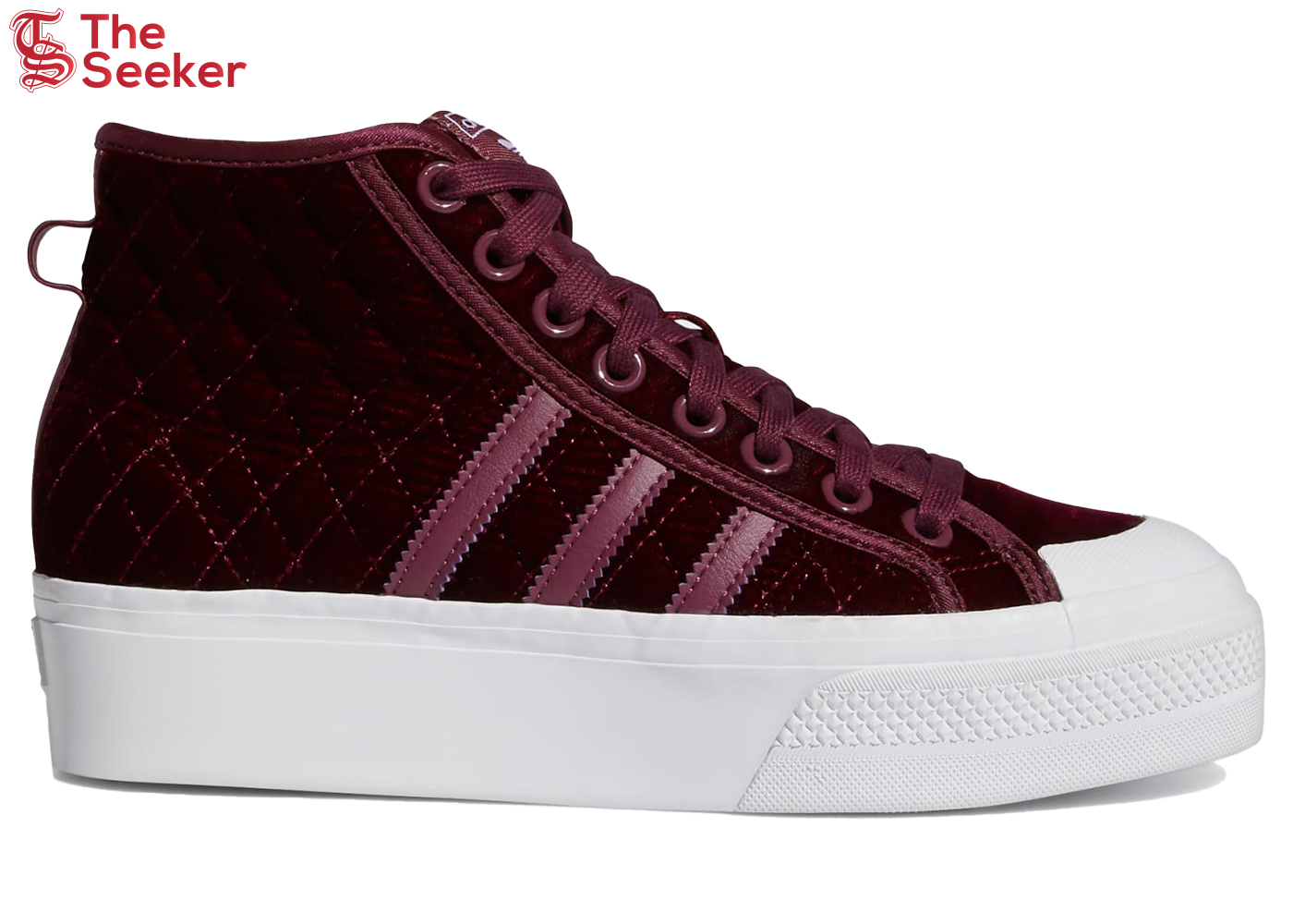 adidas Nizza Platform Mid Victory Crimson Velour (Women's)