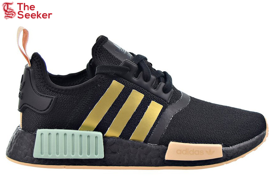 adidas NMD R1 Black Gold Metallic Halo Amber (Women's)