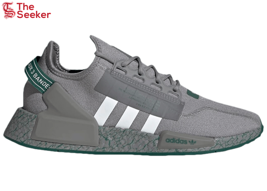 adidas NMD R1 V2 Crackled Grey Collegiate Green