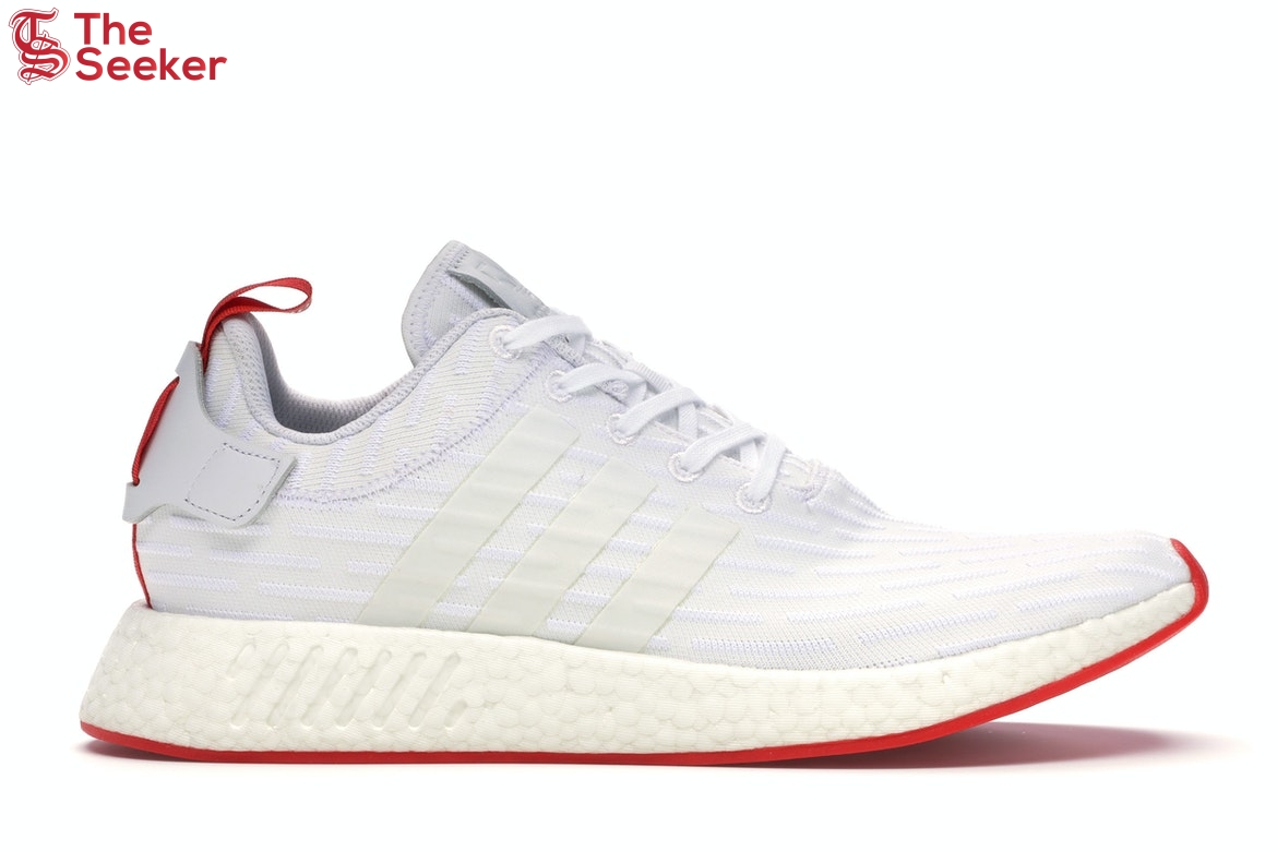 adidas NMD R2 White Core Red Two Toned