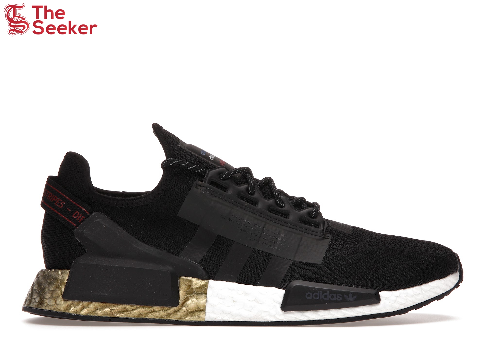 adidas NMD V2 Core Black Gold Metallic