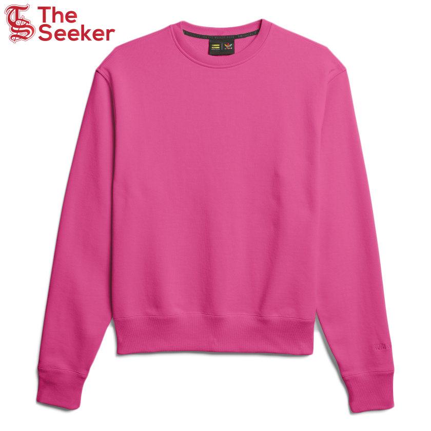 adidas Pharrell Williams Basics Crewneck Sweatshirt Semi Solar Pink