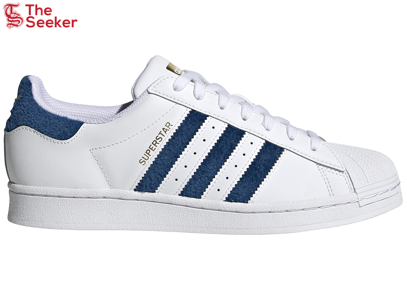 adidas Superstar Chenille Stripes Cloud White Blue