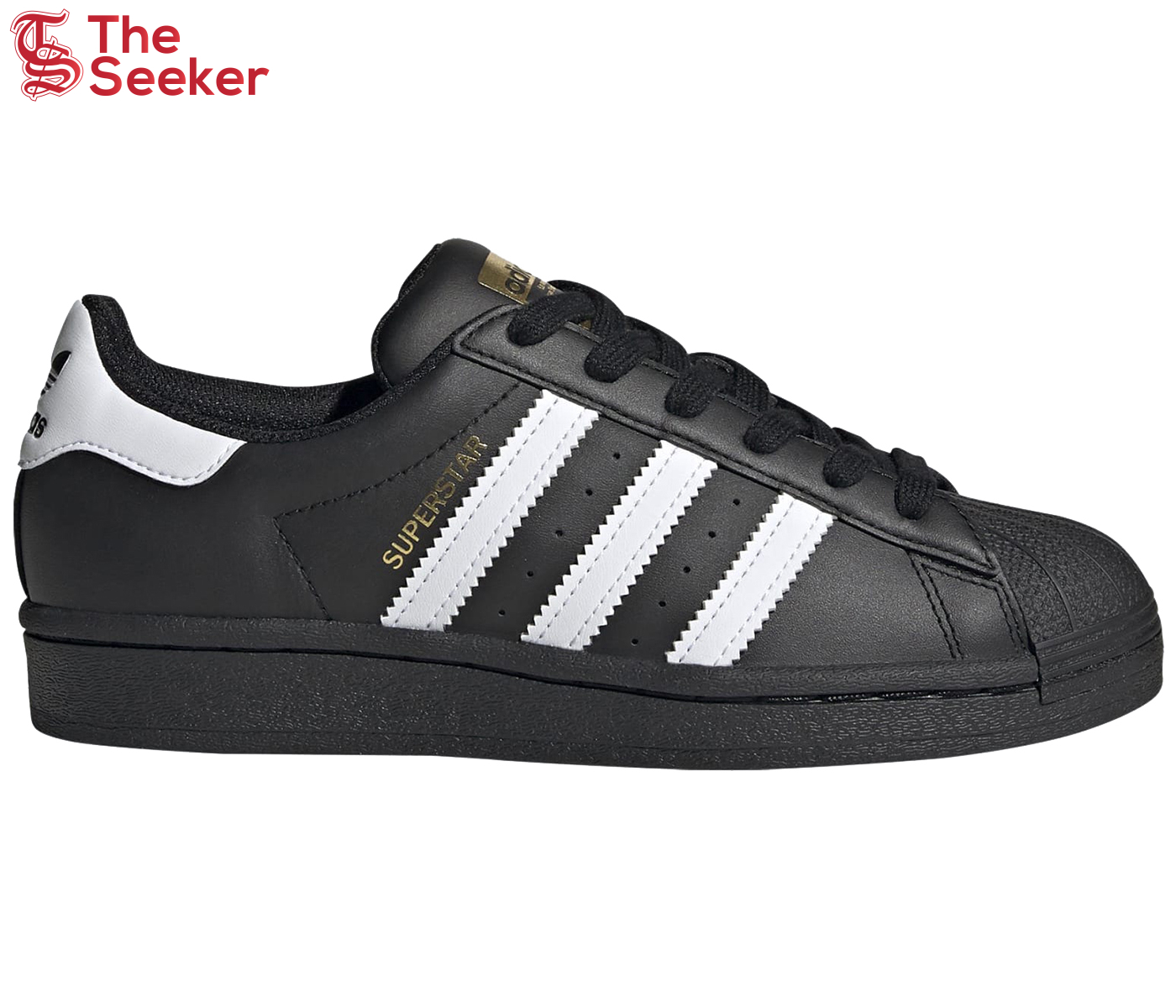 adidas Superstar Core Black Cloud White Gold (GS)