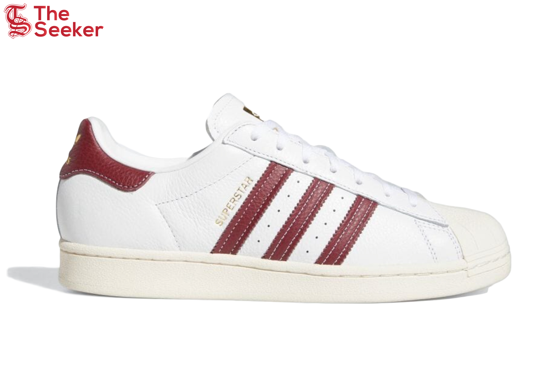 adidas Superstar Footwear White College Burgundy