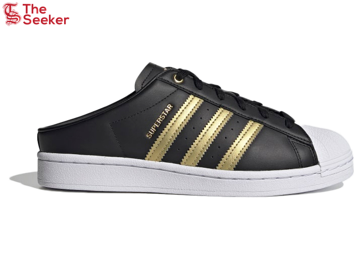 adidas Superstar Mule Black Gold Metallic (Women's)