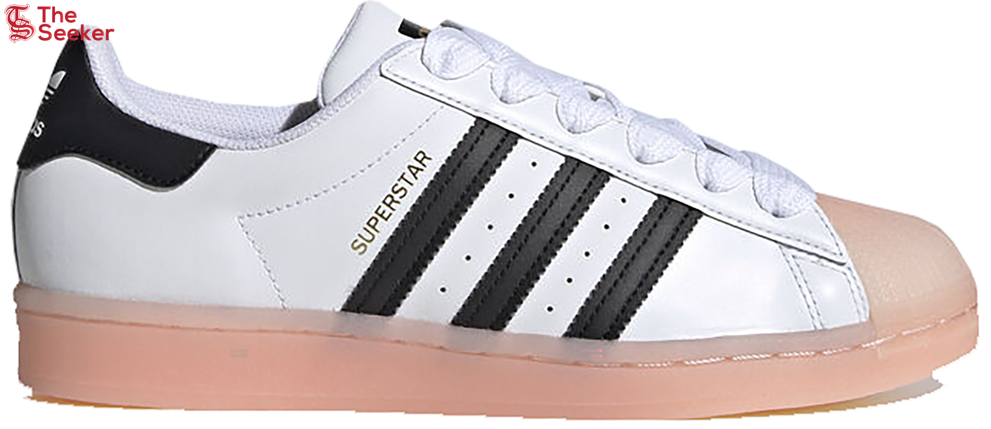 adidas Superstar White Black Haze Coral (Women's)