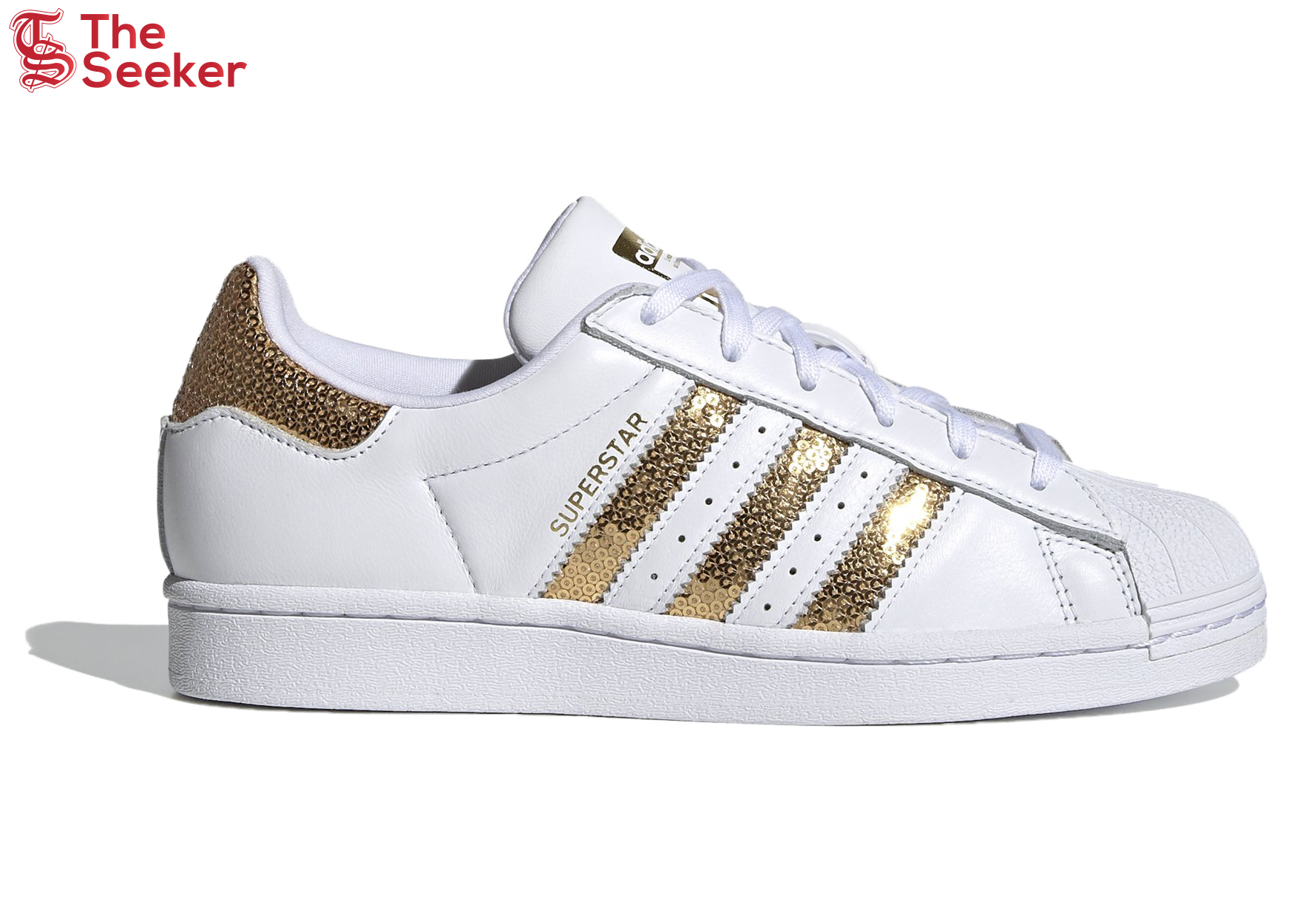 adidas Superstar White Gold Sequins (Women's)