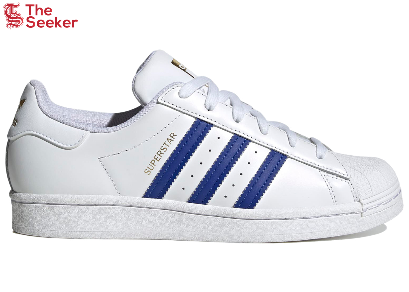 adidas Superstar White Semi Lucid Blue Gold Metallic (Women's)