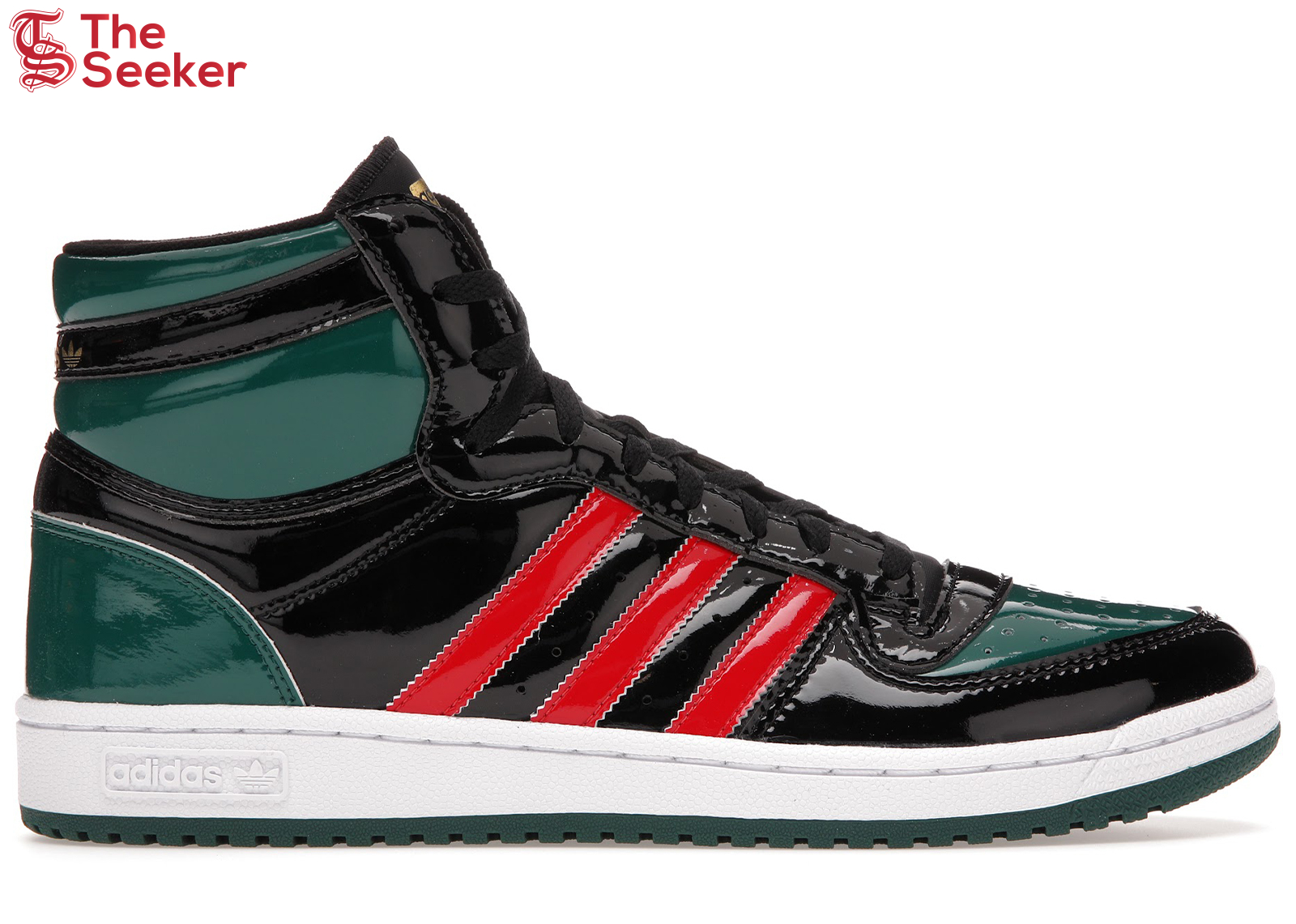 adidas Top Ten Black Green Red Patent