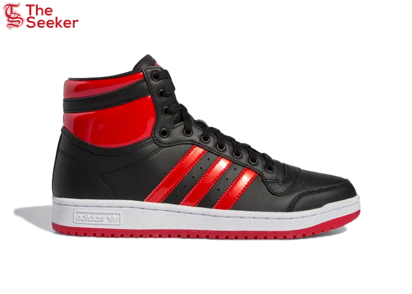 adidas Top Ten Hi Core Black Vivid Red Patent